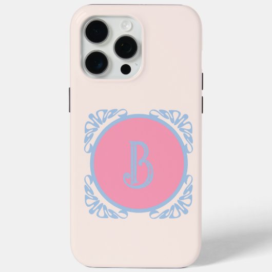 ピンクとブルーのオーダーメイド Case-Mate iPhoneケース (裏面)