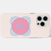 ピンクとブルーのオーダーメイド Case-Mate iPhoneケース (裏面 (横))