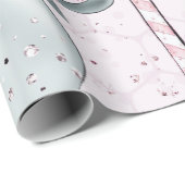 ピンクとブルーのオーナメントキャンディーキャンズクリスマス ラッピングペーパー (ロールコーナー)