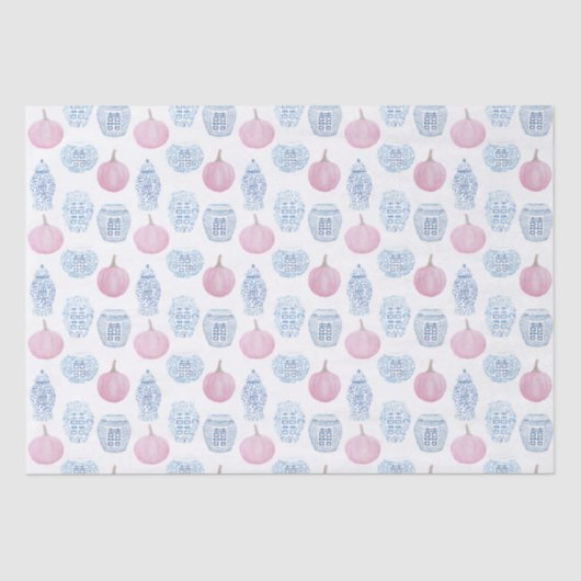 ピンクとブルーのカボチャとジンジャージャ名門私立校風のー 薄葉紙 (正面)