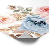 ピンクとブルーのカボチャのキャリッジ投票ボードサイン ポスター (角)