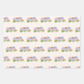 ピンクとブルーのカボチャの性別がギフトラップを明らかにする ラッピングペーパーシート (正面)