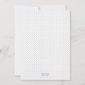 ピンクとブルーのカラースプラッシュ　性別発表ベイビーシャワー 招待状 (裏面)