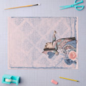 ピンクとブルーのクイーン・オブ・ハート・デコpage 薄葉紙 (クラフト)