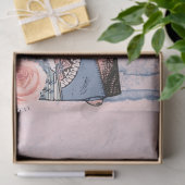 ピンクとブルーのクイーン・オブ・ハート・デコpage 薄葉紙 (ギフト)