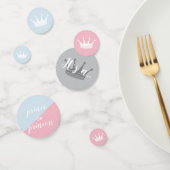 ピンクとブルーのクラウン性別を明らかにするパーティー コンフェッティ (グループ)