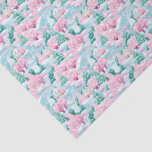 ピンクとブルーのクリスマスウィンタースノーハウス 薄葉紙 (詳細)