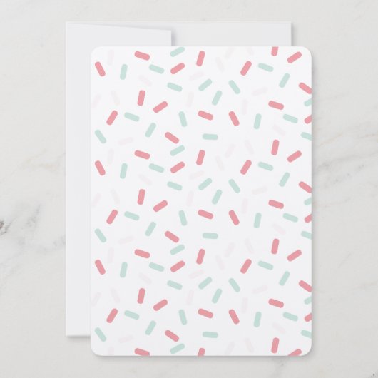 ピンクとブルーのグミベアが性別を明らかにする 招待状 (裏面)