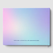 ピンクとブルーのグラデーション背景ゲストブック ゲストブック (裏面)