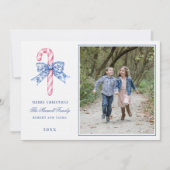 ピンクとブルーのグランドミレニアルのお菓子の写真 招待状 (正面)