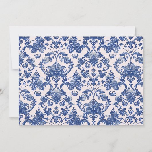 ピンクとブルーのグランドミレニアルのお菓子の写真 招待状 (裏面)