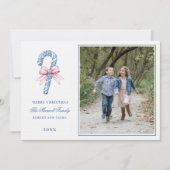 ピンクとブルーのグランドミレニアルのお菓子の写真 招待状 (正面)