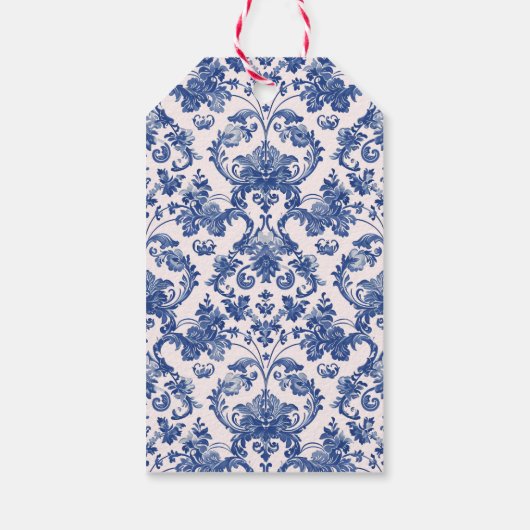 ピンクとブルーのグランミレニアルのお菓子 ギフトタグ (裏面)