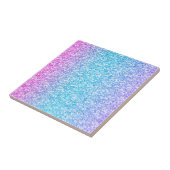ピンクとブルーのグリッターとキラキラ タイル (側面)