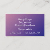 ピンクとブルーのグリッターのようなテンプレート名刺 名刺 (裏面)