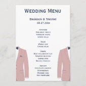 ピンクとブルーのゲイ結婚の名刺 メニュー (正面)