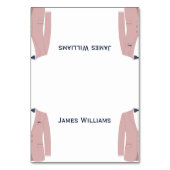 ピンクとブルーのゲイ結婚の置き場カード テーブルナンバー (正面)