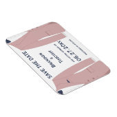 ピンクとブルーのゲイ結婚式の日付磁石を保存 マグネット (右側)