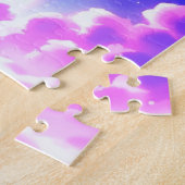 ピンクとブルーのコスモスを宇宙 ジグソーパズル (側面)