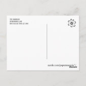 ピンクとブルーのコンフェッティ タイポグラフィ ベイビー サンクス ポストカード (裏面)