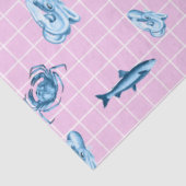 ピンクとブルーのシ航海のリーズデザイン12 薄葉紙 (詳細)