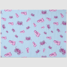 ピンクとブルーのシ航海のリーズデザイン15 薄葉紙