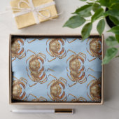 ピンクとブルーのシ航海のリーズデザイン3 薄葉紙 (ギフト)