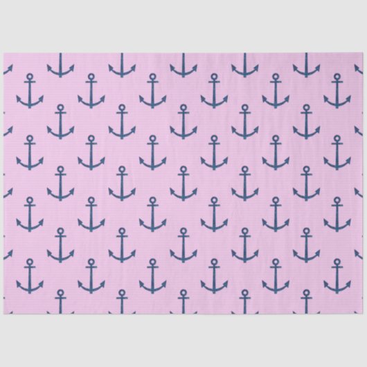 ピンクとブルーのシ航海のリーズデザイン7 薄葉紙 (正面)