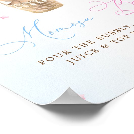 ピンクとブルーのジェンダーがミモザのバーポスターを明かす ポスター (角)