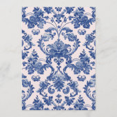 ピンクとブルーのジンジャーブレッドハウスデコレーションーパーティー 招待状 (裏面)