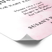 ピンクとブルーのスクリプト赤ちゃんシャワーの希望と希望 ポスター (角)