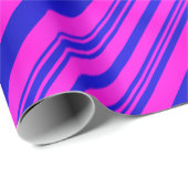 ピンクとブルーのストライプ ラッピングペーパー (ロールコーナー)