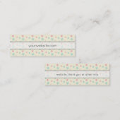 ピンクとブルーのスノーフレーク模様フェスティバル冬 スキニー名刺 (正面/裏面)