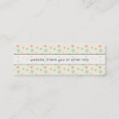 ピンクとブルーのスノーフレーク模様フェスティバル冬 スキニー名刺 (裏面)