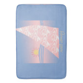 ピンクとブルーのセイル遠くに バスマット (正面縦)