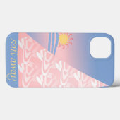 ピンクとブルーのセイル遠くに Case-Mate iPhoneケース (裏面 (横))