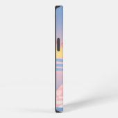 ピンクとブルーのセイル遠くに iPhoneケース (右側面)
