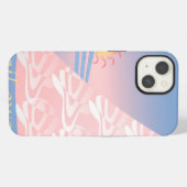 ピンクとブルーのセイル遠くに iPhoneケース (裏面横)