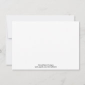 ピンクとブルーのダマスクリハーサルのディナーカード 招待状 (裏面)