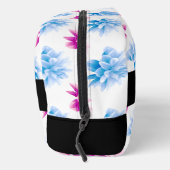 ピンクとブルーのダリア、花のパターン、あなたの名前 ドップキット (右)