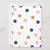 ピンクとブルーのテディベア赤ちゃんシャワー性別リビール 招待状 (裏面)