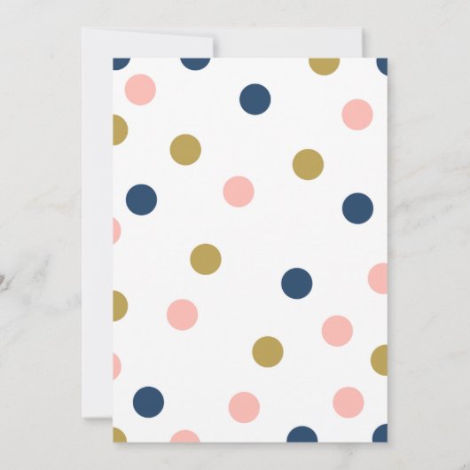 ピンクとブルーのテディベア赤ちゃんシャワー性別リビール 招待状 (裏面)