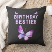 ピンクとブルーのデザイン誕生日の装飾用クッション クッション (ブランケット)