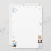 ピンクとブルーのナツクラッカー誕生日パーティーの招待状 招待状 (裏面)