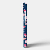 ピンクとブルーのナースパターン(モノグラム) Case-Mate iPhoneケース (裏面 / 左)