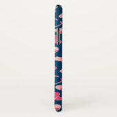 ピンクとブルーのナースパターン（モノグラム） Case-Mate iPhoneケース (裏面/右)