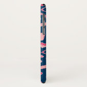 ピンクとブルーのナースパターン（モノグラム） Case-Mate iPhoneケース (裏面/左)