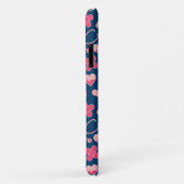 ピンクとブルーのナースパターン(モノグラム) Case-Mate iPhoneケース (裏面/右)