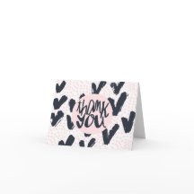 ピンクとブルーのハートとドット モダン レタリング