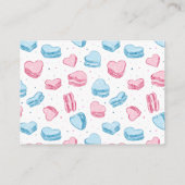 ピンクとブルーのハートブックリクエスト エンクロージャーカード (裏面)